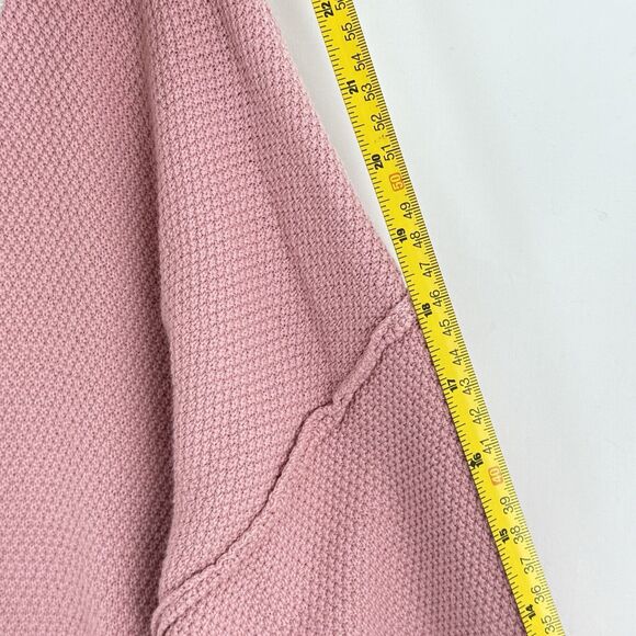 Lillusory Knit Sweater Womens Size XL Pink Henley Oversized - Picture 13 of 15